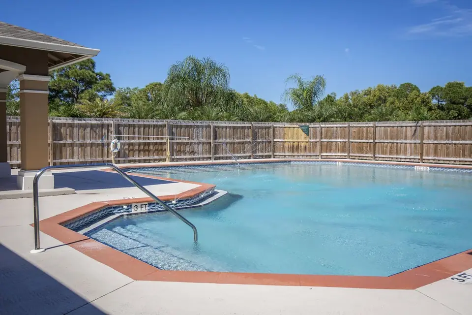 The community pool at Sanctuary at Winterlakes in Port St. Lucie, Florida.